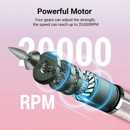 20000RPM Electric Nail Polisher Rechargeable Nail Polisher Nails